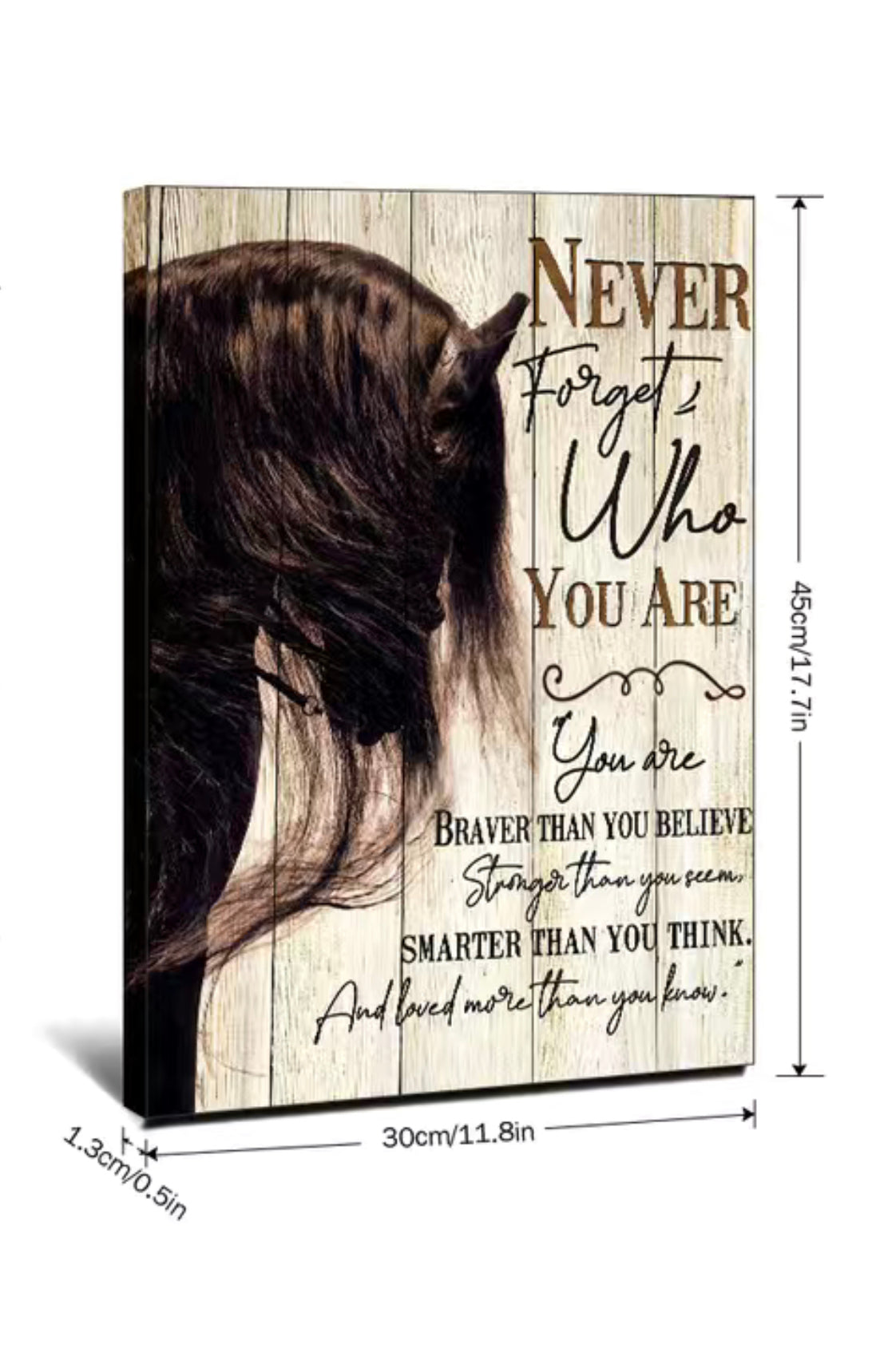 Leinwandbild „Never forget who you are“