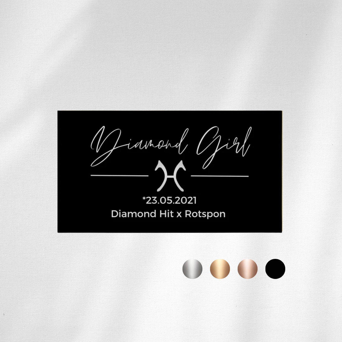 Boxentafel Brandzeichen Metallic Lasergravur