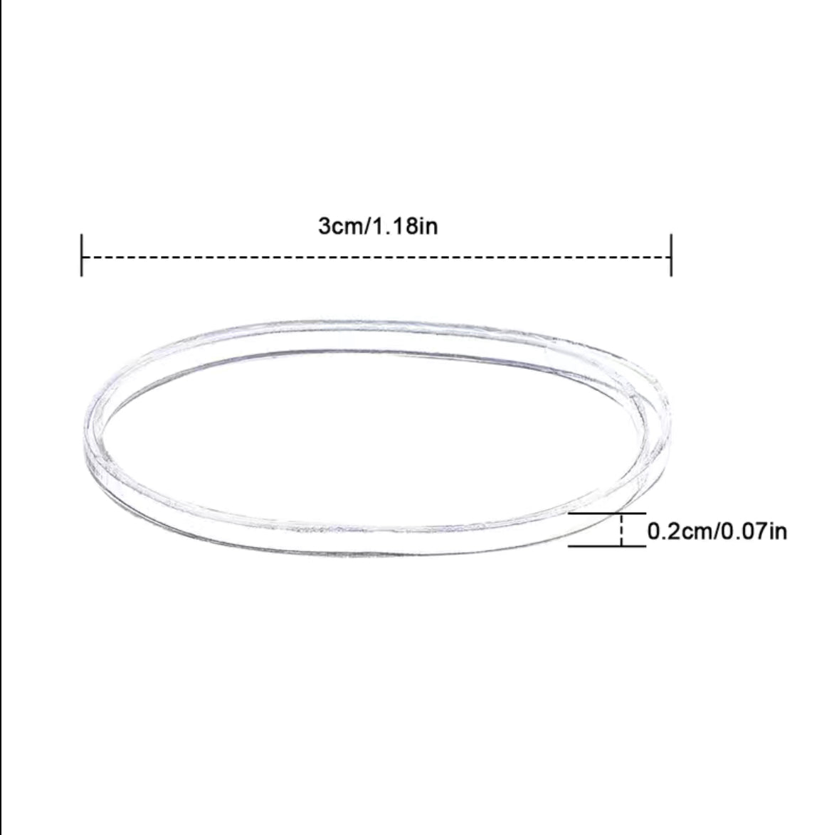 Mähnengummis Transparent 1500