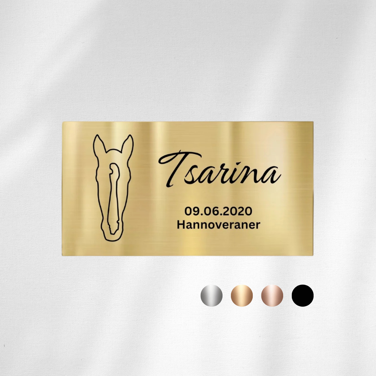 Boxentafel Silhouette Metallic inkl. Erstellung der individuellen Silhouette