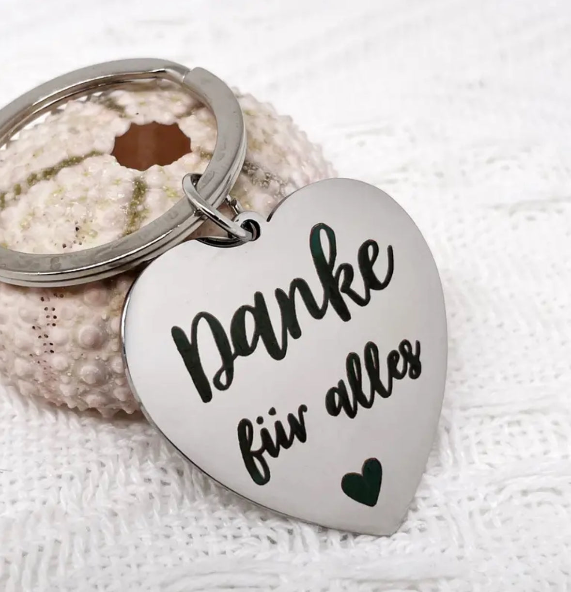 Herzschlüsselanhänger Danke