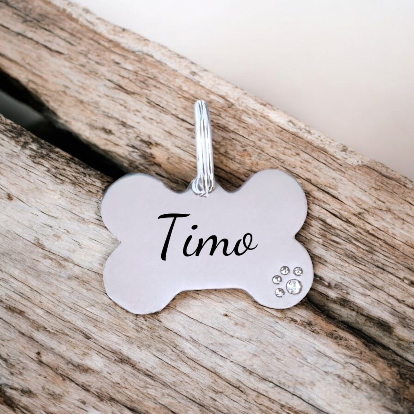 Marke Knochen Glitzerpfote individuell graviert