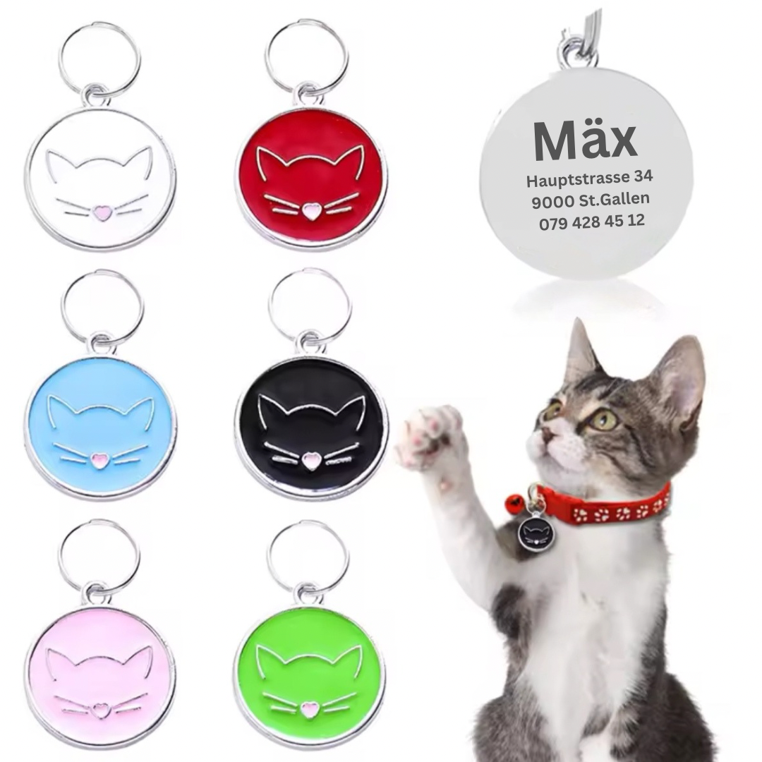 Individuell gravierte Cat Secure Tag