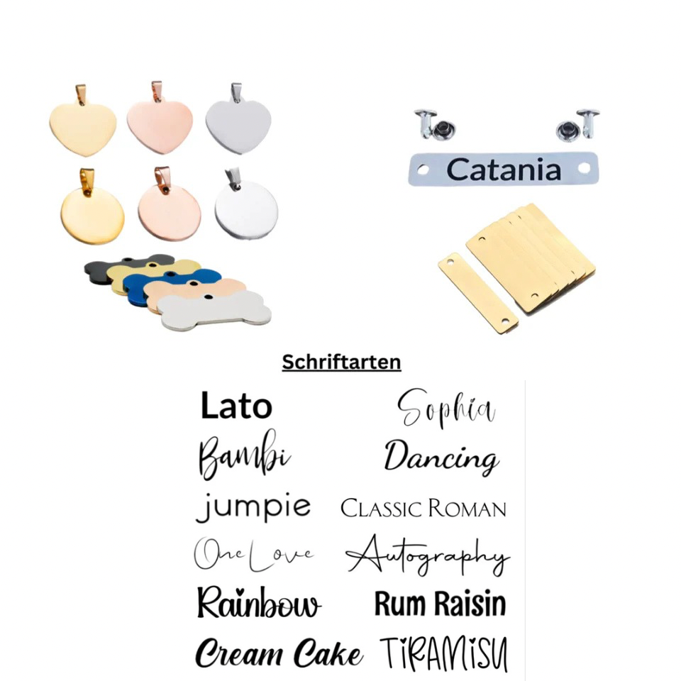 Individuelles Biothane Halsband Chic mit Gravur