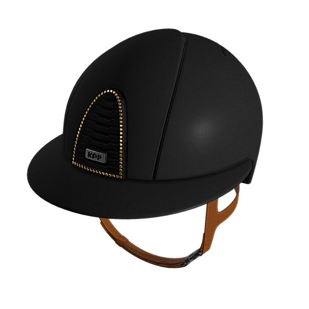 KEP Cromo 2.0 Polo Textile Black mit Swarovski Champagne Frame Beige Kinnriemen