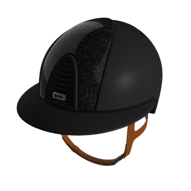 KEP Cromo 2.0 Polo Textile Black Cubic Print Front and Back Beige Kinnriemen