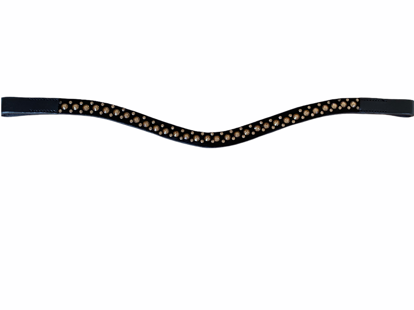 Stirnband geschwungen Gold Drops Braun