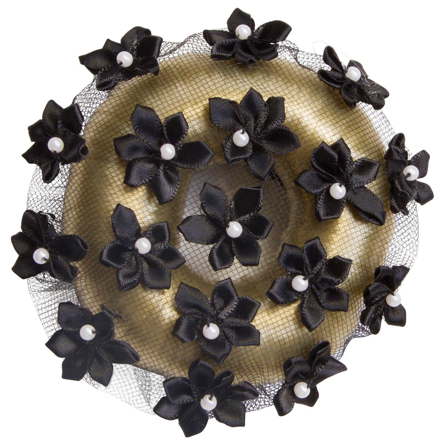 Haarnetz Flower Black