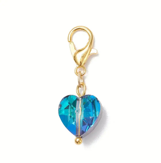 Diamond Heart Gold Charm