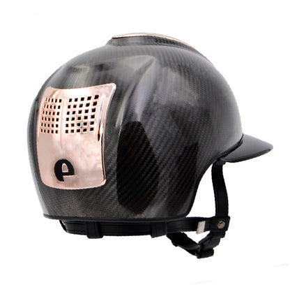 CARBON-HELM E-LIGHT SHINE BLACK / 3 ROSE GOLD INSERTS