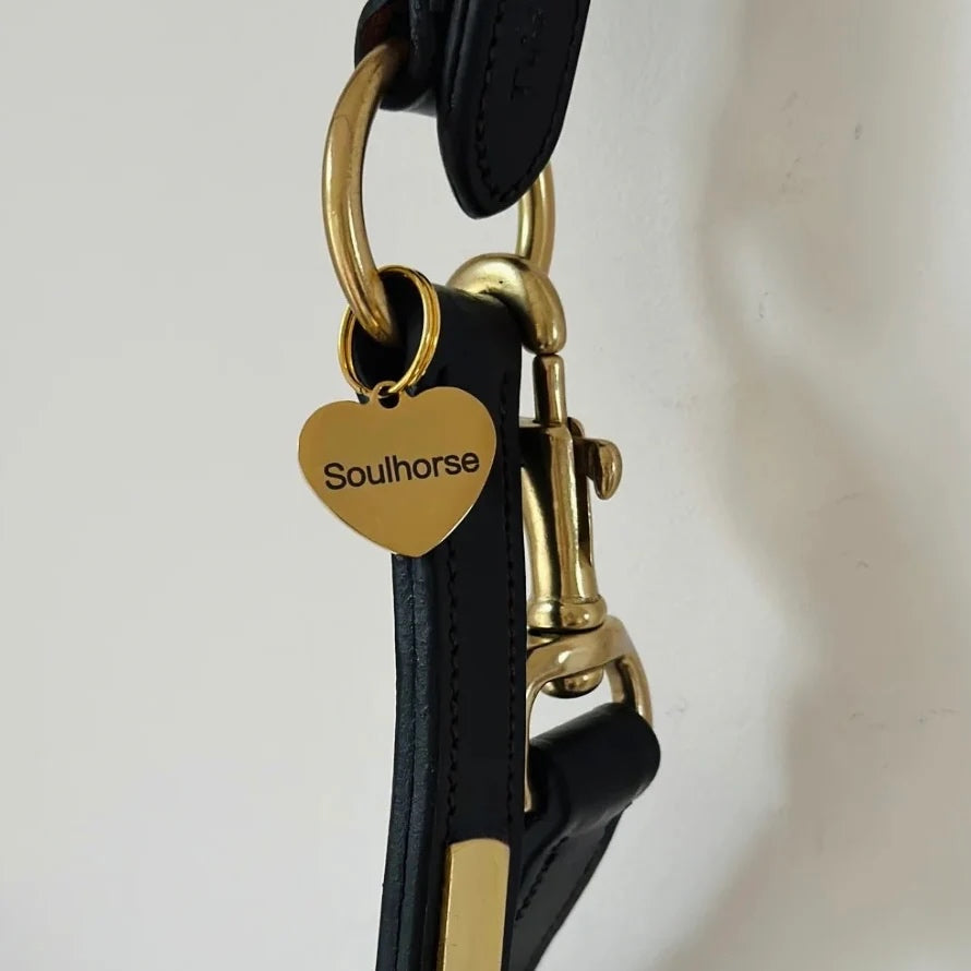 Lederhalfter Anatomic S-Line mit individueller Gravur Braun