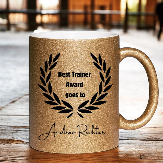 Individuelle Glitzertasse Award