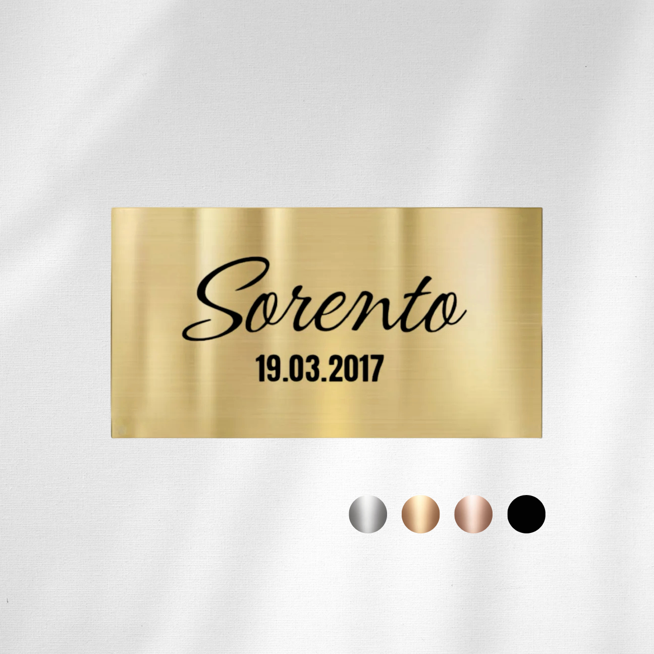 Boxentafel Metallic Lasergravur