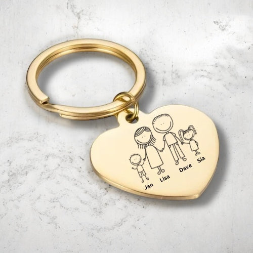 Keychain Family individuell graviert