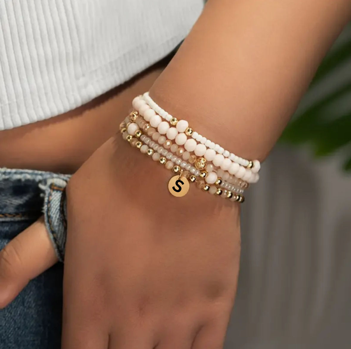 Armband Boho Chic individuell graviert