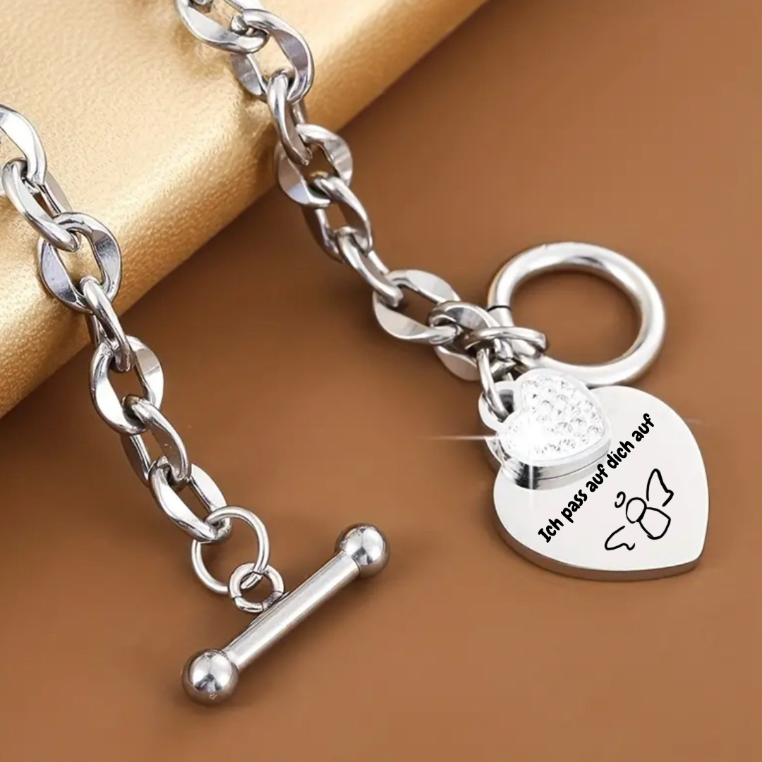 Armband Diamond Heart individuell graviert