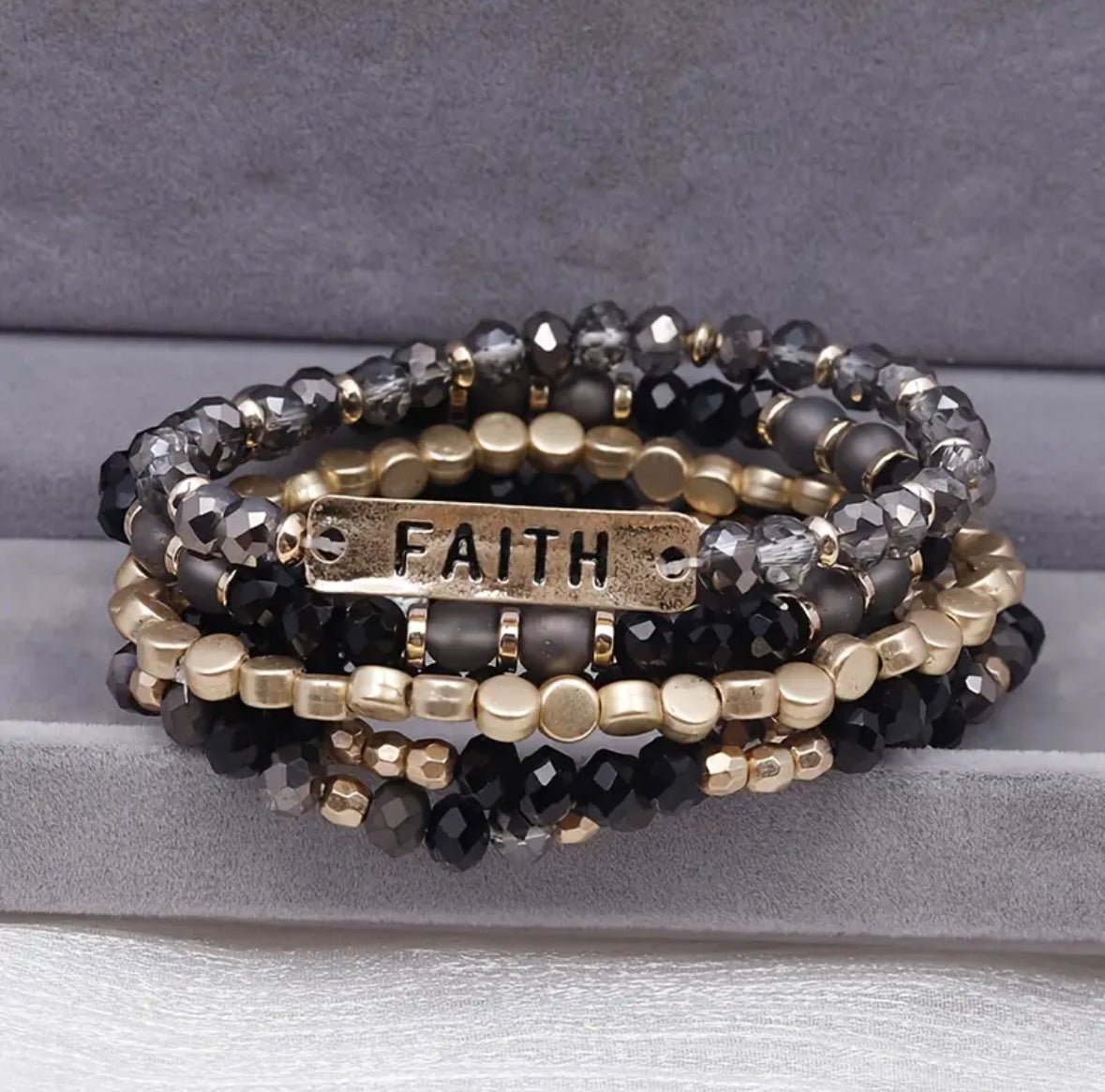 Armbandset Faith Black