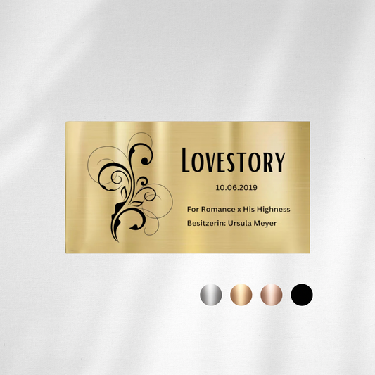 Boxentafel Floral Metallic Lasergravur