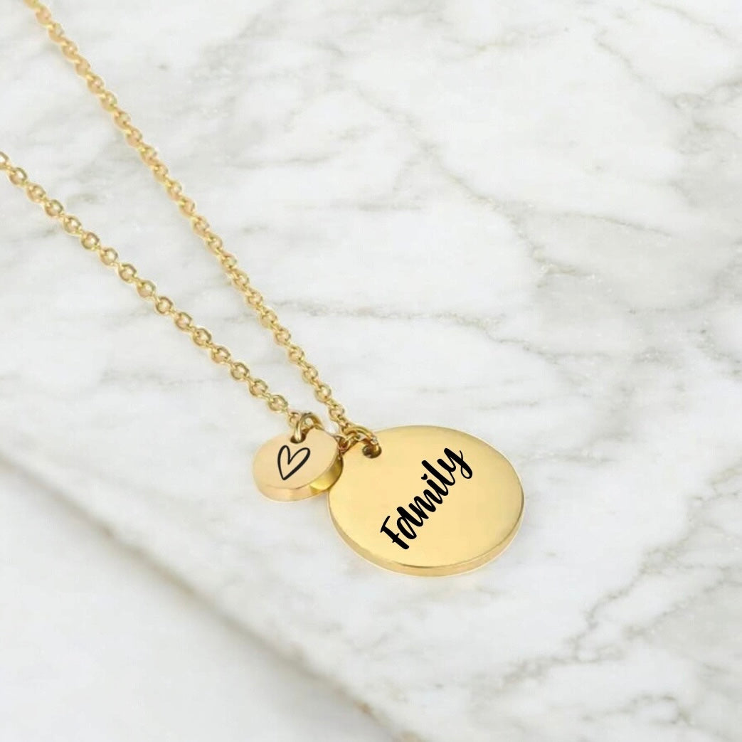 Halskette Double Charm individuell graviert