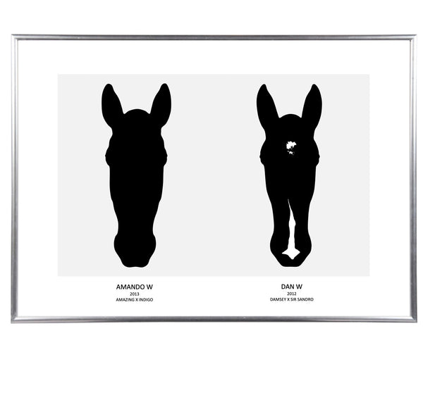 Bild mit zwei (oder mehr) Portraits inkl. Druck und Rahmen - 50 x 70cm