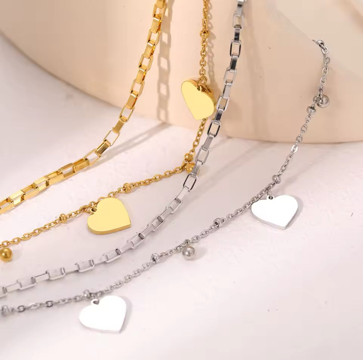 Armband Double Heart individuell graviert