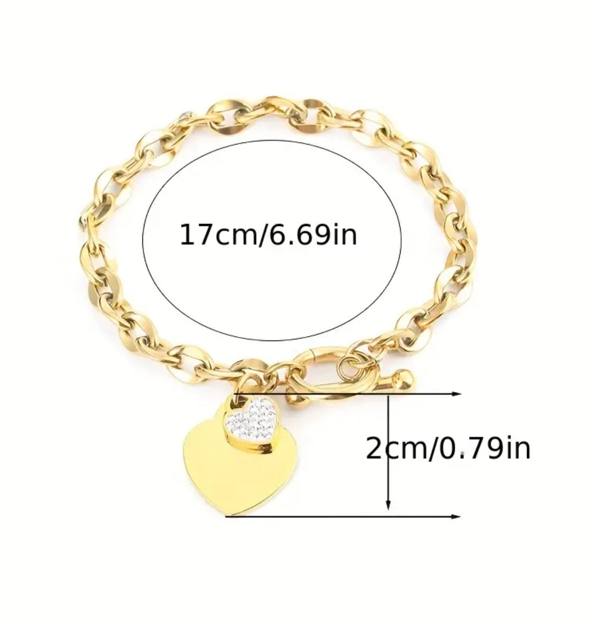 Armband Diamond Heart individuell graviert