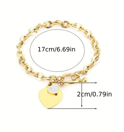 Armband Diamond Heart individuell graviert