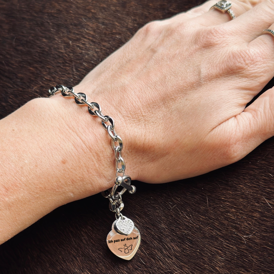 Armband Diamond Heart individuell graviert