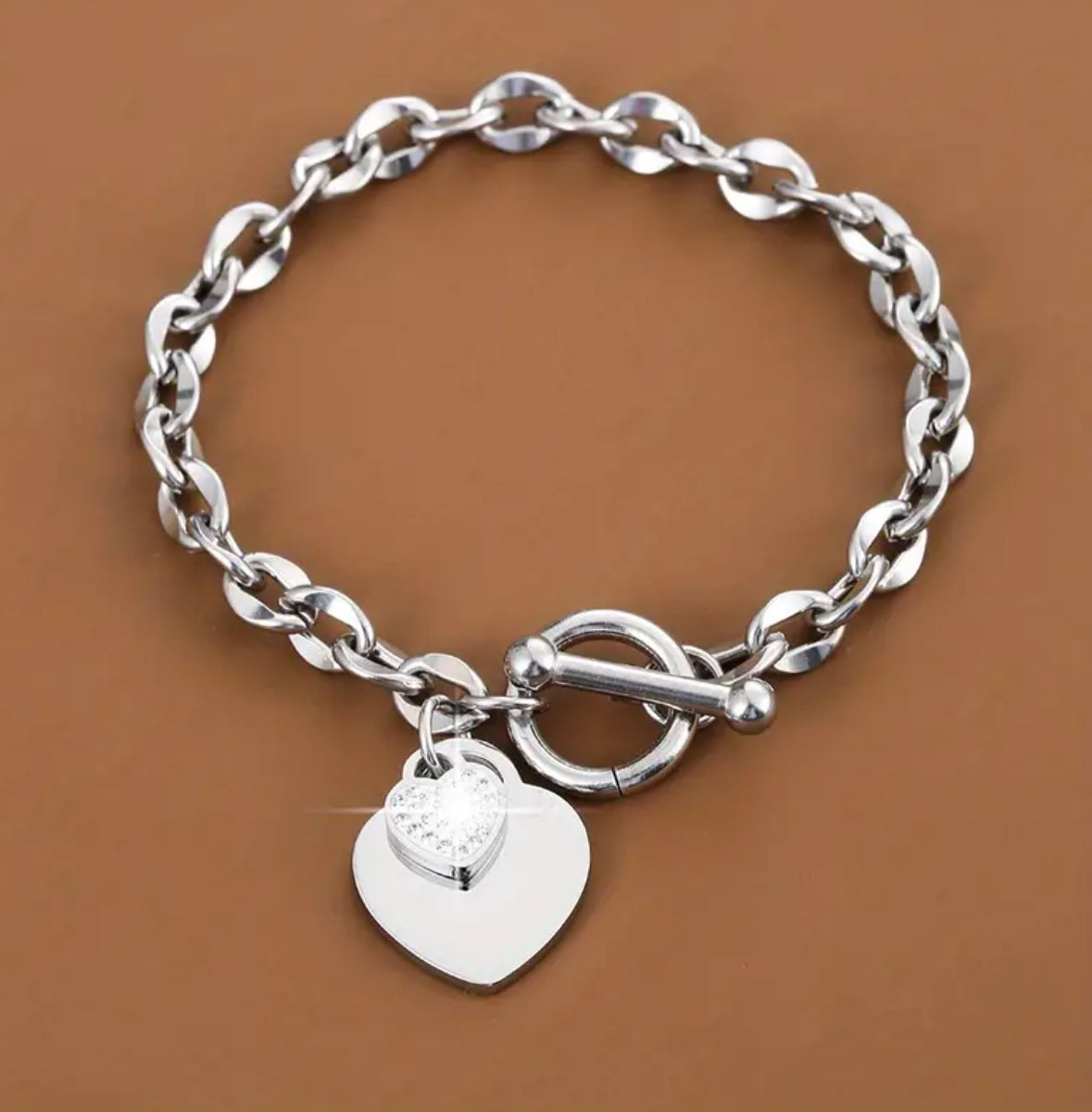 Armband Diamond Heart individuell graviert