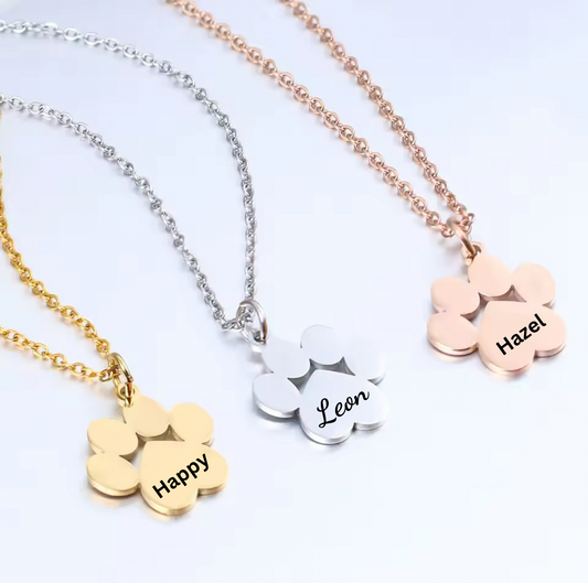 Halskette Paw mit individueller Gravur