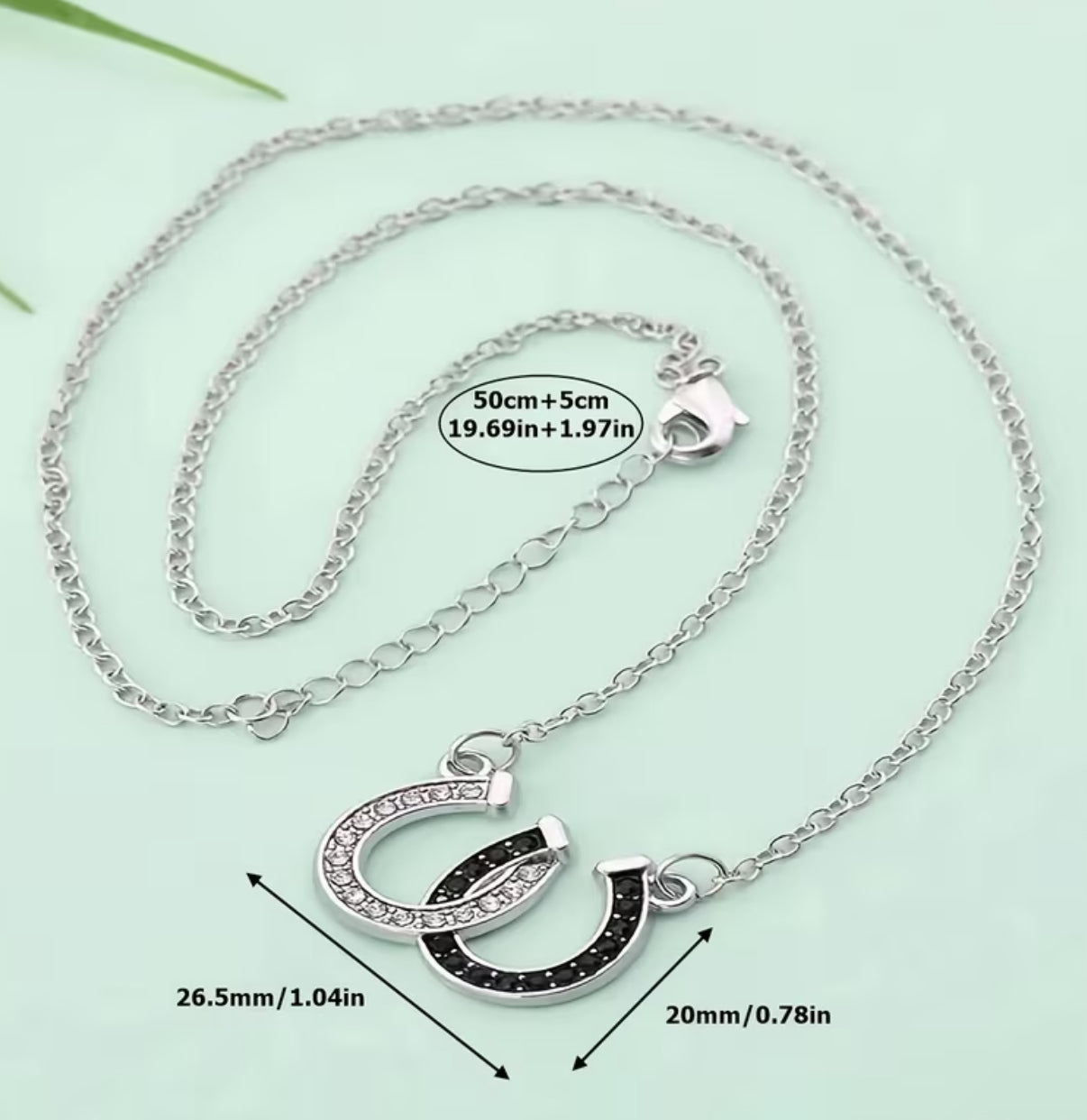 Zirkonienhalskette Hufeisen