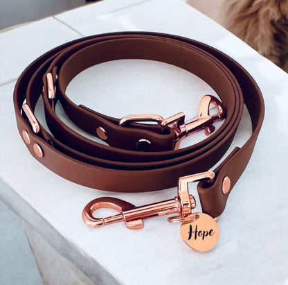 Individuelle Biothane Premium Hundeleine mit Gravur