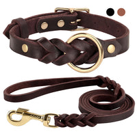 Halsband - Leinenset Leather Passion