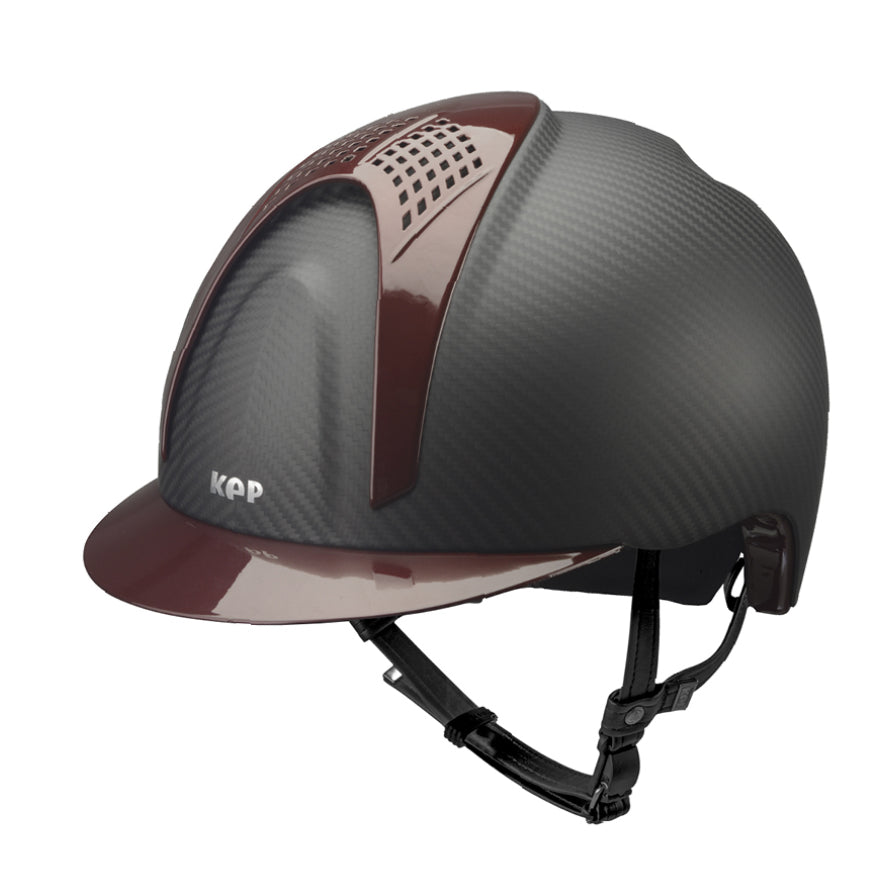 CARBON-HELM E-LIGHT MATT / 2 BORDEAUX INSERTS