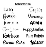 Marke Herz Glitzerpfote individuell graviert