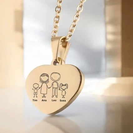 Halskette Love Family individuell graviert