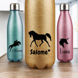 Individuelle Glitzer-Thermosflasche Unique
