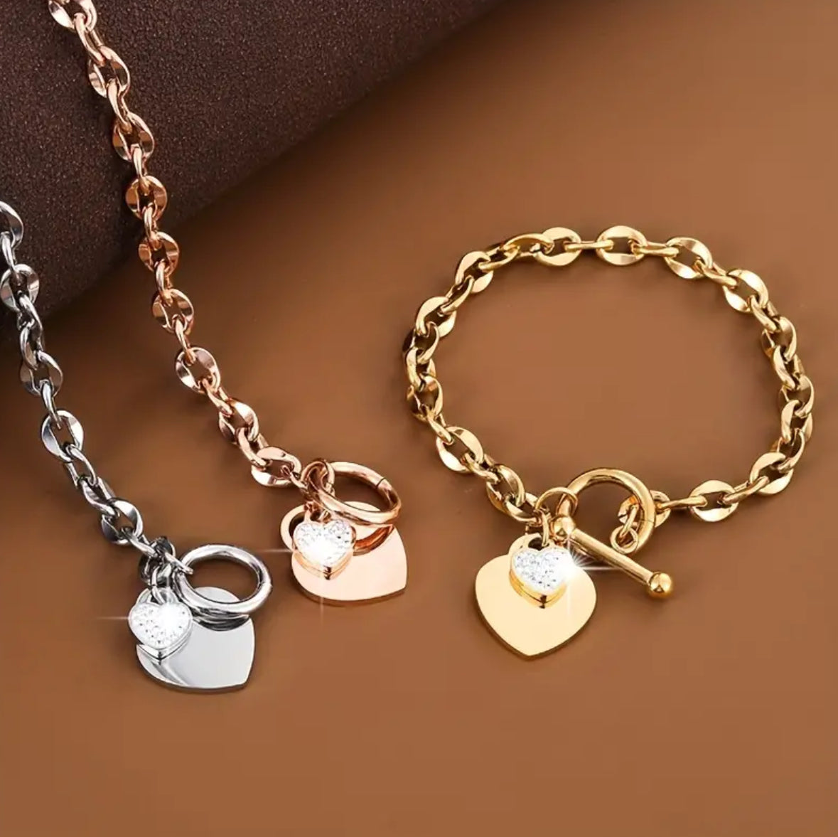Armband Diamond Heart individuell graviert