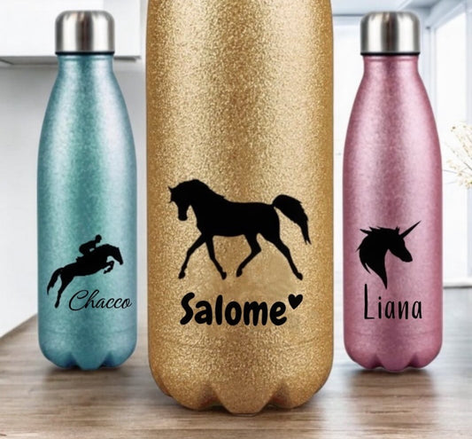 Individuelle Glitzer-Thermosflasche Unique