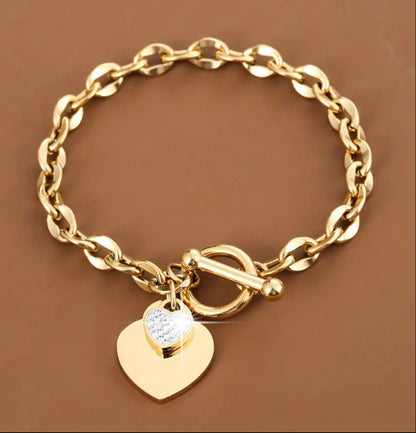 Armband Diamond Heart individuell graviert