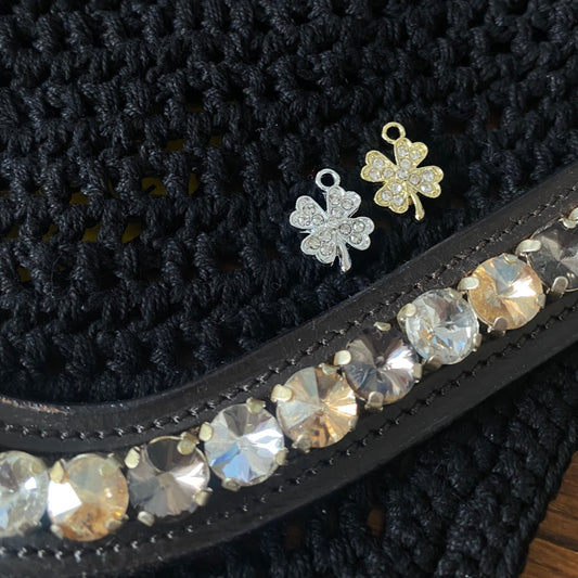 Glitzer Kleeblatt Charm