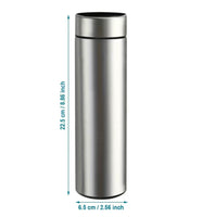 Thermosflasche mit Temperaturanzeige und individuellem Schriftzug