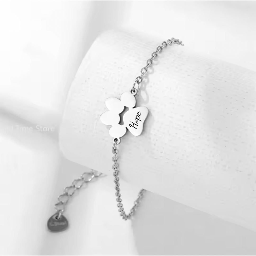 Armband Paw Love individuell graviert