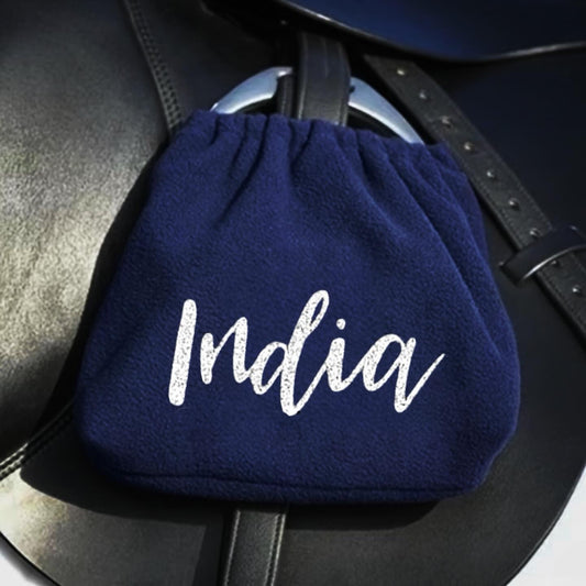 Personalisierte Fleece-Steigbügelschoner