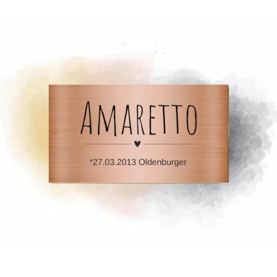 Boxentafel Love Metallic Lasergravur