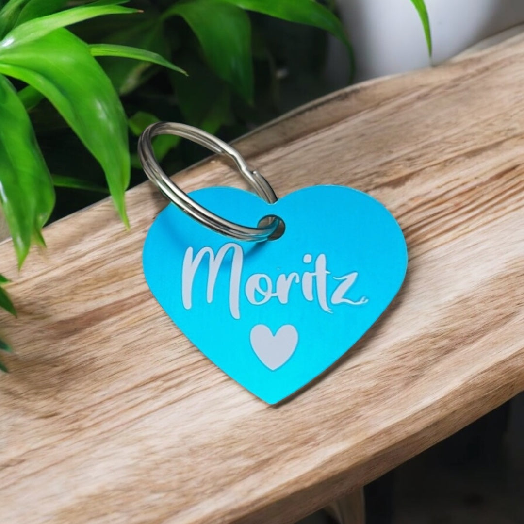 Aluminium Marke Herz individuell graviert