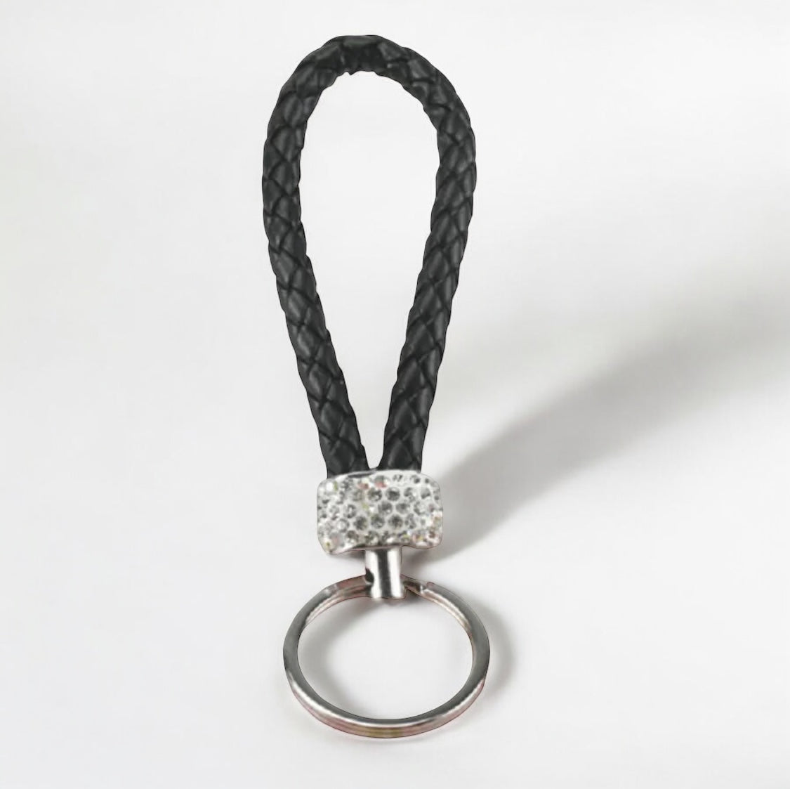 Schlüsselanhänger geflochten Glitzer