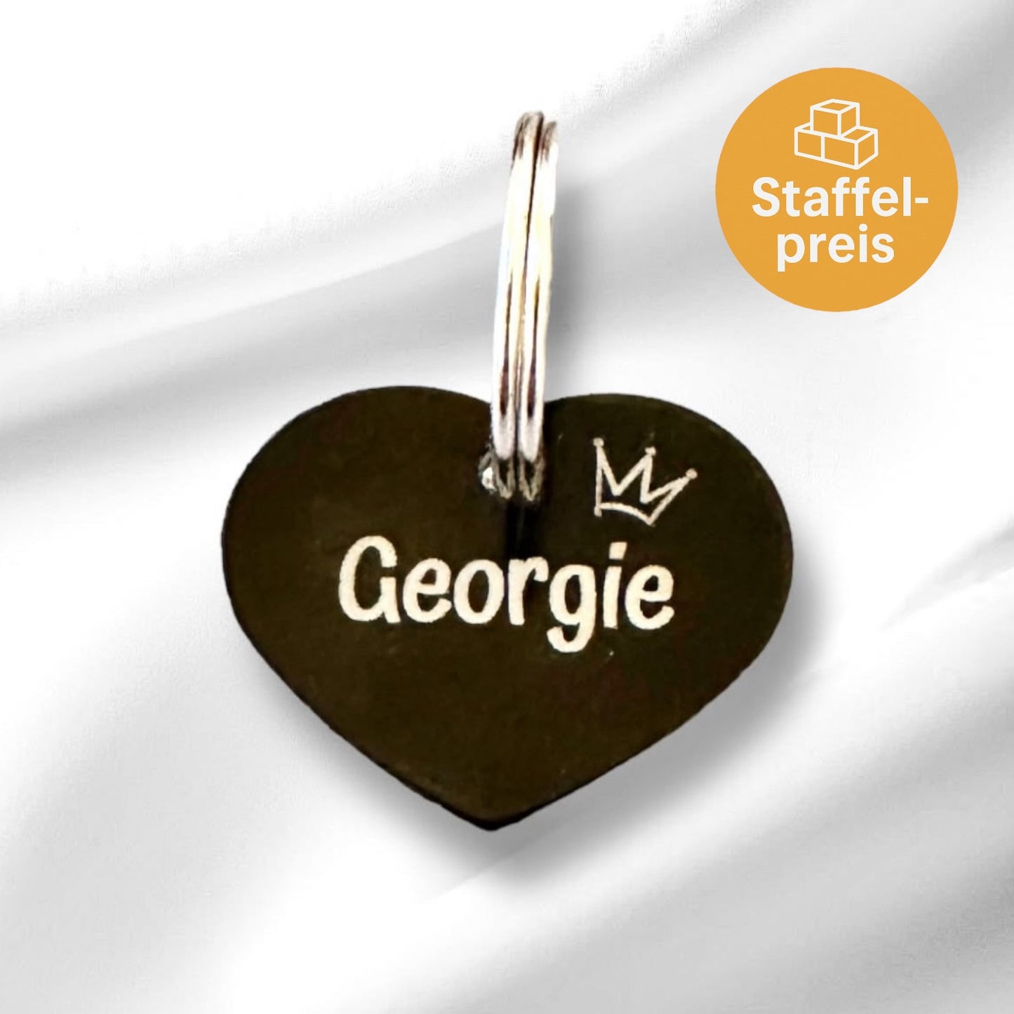 Aluminium Marke Herz individuell graviert