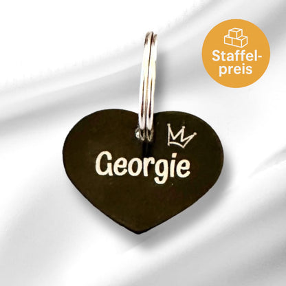 Aluminium Marke Herz individuell graviert