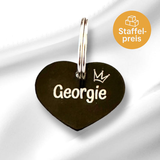 Aluminium Marke Herz individuell graviert